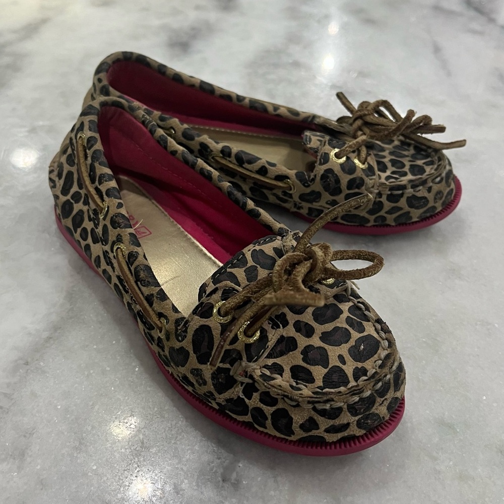 Sperry Leopard & Pink Boat Shoes